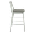 Minimalist bar chair white wooden frame bar stool